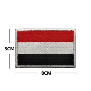 Badge drapeau asiatique en gros Corée du Sud Chine Arabie Saoudite Israël Patch brodé personnalisé avec bande auto-agrippante pour vêtements et chapeaux - Product Image 5