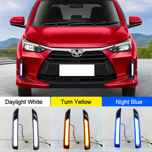 Nuovo DRL per <span class=keywords><strong>Toyota</strong></span> AGYA 2023 2024 2025 Led luce di marcia diurna segnale di direzione modificato di guida fendinebbia 12V luce diurna ricambi Auto - Product Image 2