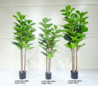 Indoor Home Office Dekor Heiße Verkäufe Kunststoff pflanzen Gefälschte Bonsai Ficus Bäume Künstliche Pflanze Geige Blatt Feigen baum