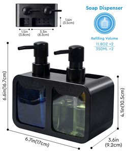 Prix de gros nouveau design <span class=keywords><strong>savon</strong></span> liquide en plastique manuel plat et distributeur de <span class=keywords><strong>savon</strong></span> pour les mains avec support de rangement - Product Image 4