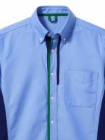 Chemise de Travail Uniforme Scolaire Col Boutonné Facile d'Entretien Coton Vêtement Étudiant OEM ODM Poche Poitrine Gauche Respirant Bureau