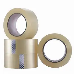 factory price 2inch 3inch transparent bopp opp adhesive tape one side plastic packing sealing tape with printing paper core