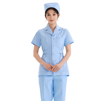 Ensembles séparés d'uniformes d'infirmière - Modèle léger d'été à manches courtes pour femmes, idéal pour les dentistes et les hôpitaux