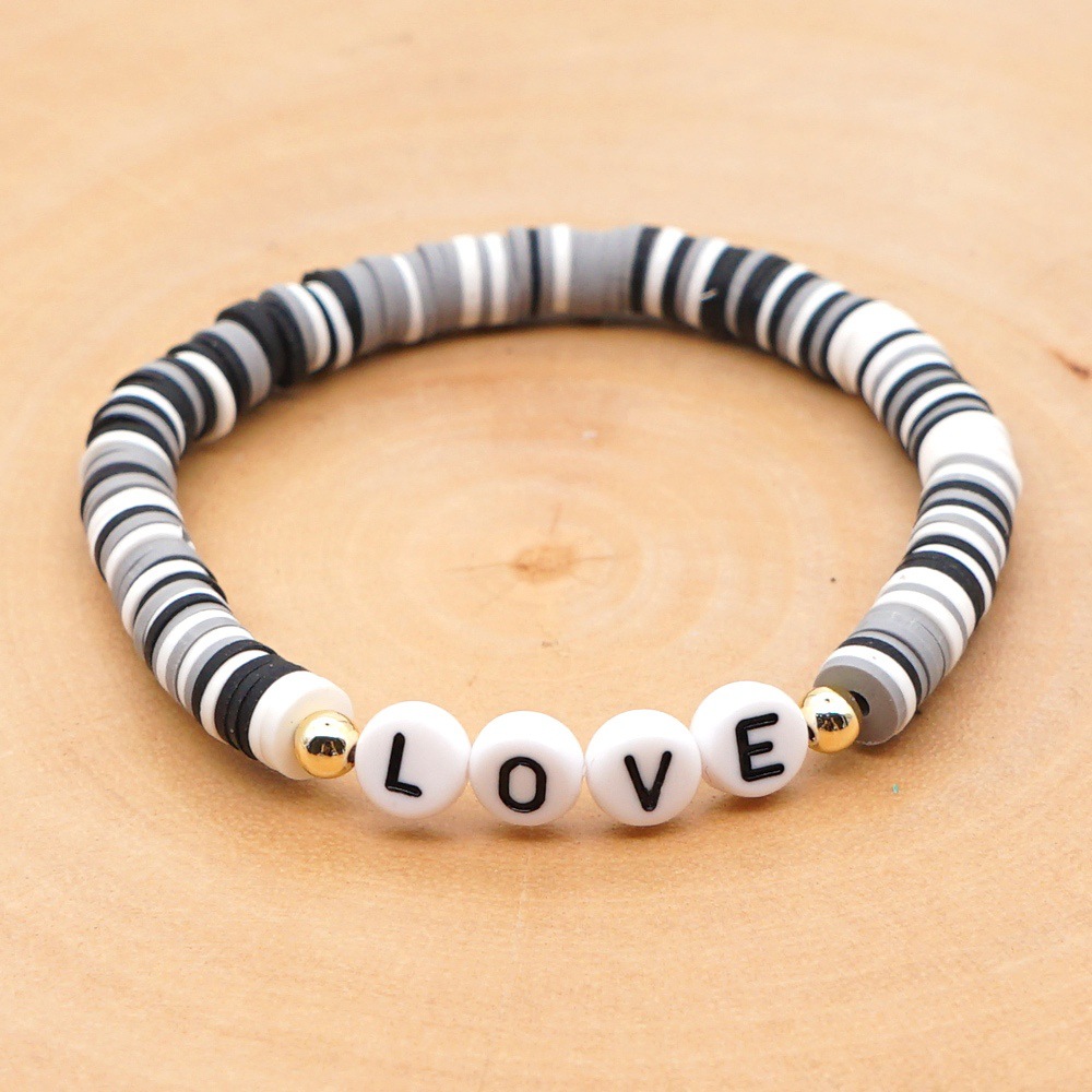 bracelet breloques | pate polymere , perles de verre , perle