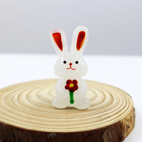 Miniature décorative artisanale en verre soufflé de Murano, figurines de lapin de Pâques, miniatures d'animaux en verre pour la décoration intérieure