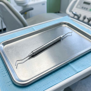 Kit d'instruments chirurgicaux dentaires BK Industries, sonde à double extrémité, poignée moletée, argent, manuel, classe II, certifié CE, acier inoxydable - Product Image 6