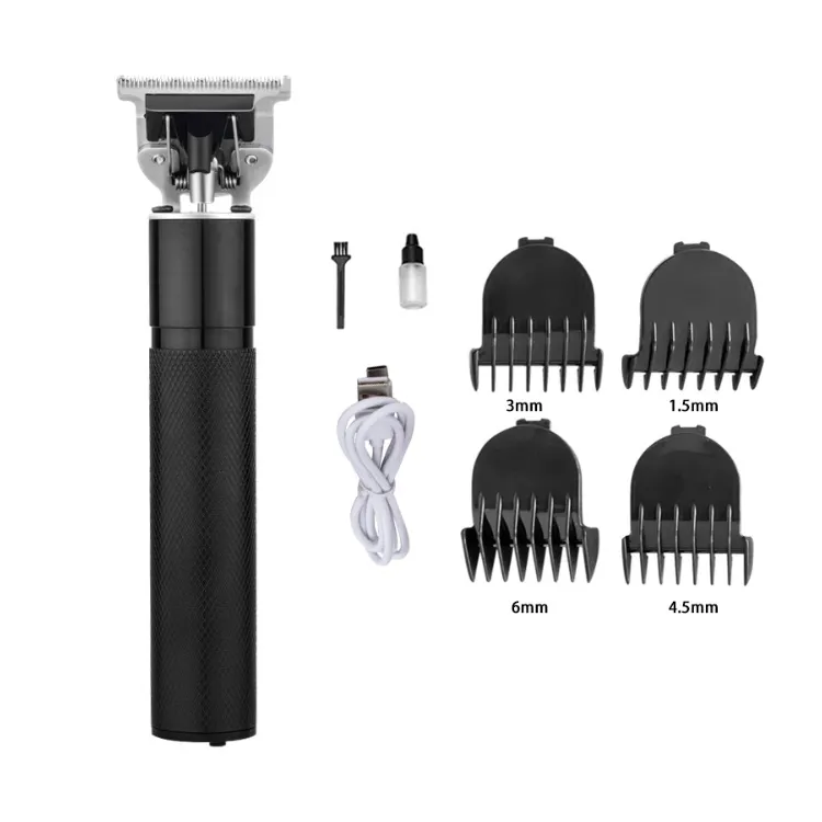 Máquina de cortar cabelo ajustável, usb t-forma 10w 110-220v homens mini cortador de cabelo eletrônico portátil aparador