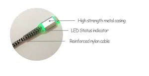 卸売1M/2M/3M急速充電マルチUSBデータ磁気ケーブルLed急速充電データケーブル1.2mType-CUSBケーブル