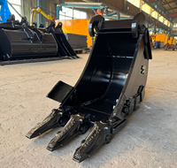 Bucket Penggali RSBM untuk Excavator Mini Bobcat E35 dengan Sistem Penggantian Cepat X-change, Bucket Penggali Sempit
