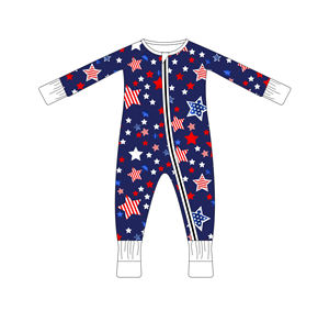 Romper de Bambú para Bebé con Patrón de Fuegos Artificiales Coloridos para Bebés y Niños Pequeños - Product Image 3