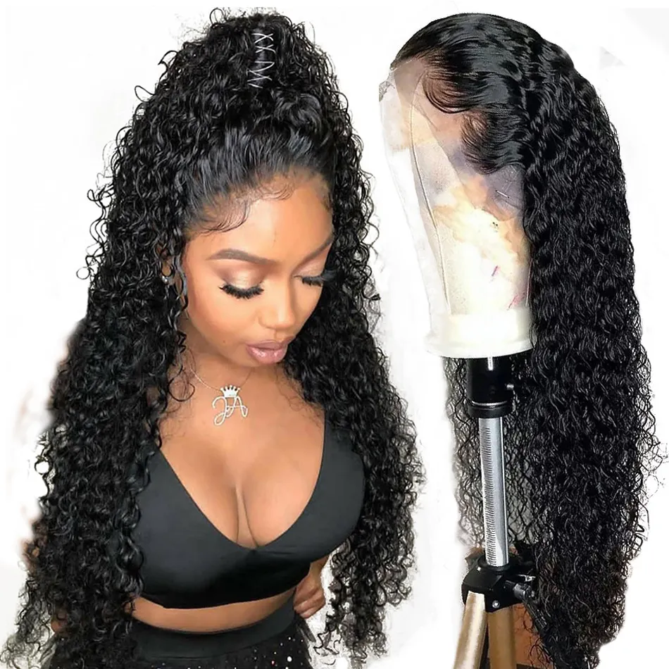 wholesale sample Transparent HD Swiss Lace Brazilian Hair Hd lace Full Lace Wig Baby curly Pre Plucked indian human hair