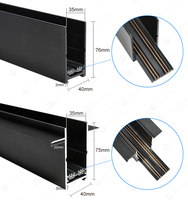 Système d'éclairage sur rail magnétique LED Zhongshan pour projecteur linéaire 48V, encastré ou suspendu