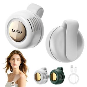 0728 Pocket Size <b>Mini</b> Clip Waist Bladeless <b>Fan</b> 3 Speed Hands Free Shirt <b>Usb</b> Charging Whirlwind Portable - Product Image 4