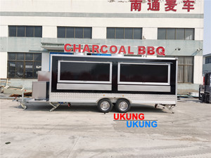 รถบรรทุกอาหารจานด่วนออสเตรเลียพร้อมครัวเต็มรูปแบบ UKUNG ออสเตรเลียมาตรฐานถ่านบาร์บีคิวอาหารรถพ่วงขายในออสเตรเลียเบอร์เกอร์อาหารรถเข็น - Product Image 2