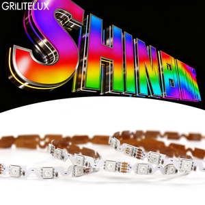 Tira de LED RGB Flexible en Forma de S de 12V, Multicolor, Control de Píxeles, con Protección Contra Fallos de LED Individual, 60 LED, WS2812b, Rgbic - Product Image 1