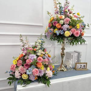Venta al por mayor bolas de flores baratas centros de mesa <span class=keywords><strong>Lila</strong></span> alta calidad 65cm alta calidad coloridas bolas de flores de seda arte - Product Image 5