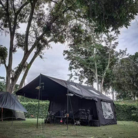 Tente gonflable Coody 8.0+Framed Foyer Air - Noire, fabrication chinoise, pour le camping et le glamping