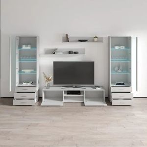 <span class=keywords><strong>Mueble</strong></span> de Salón de Madera de Lujo KEJIA, <span class=keywords><strong>Mueble</strong></span> para <span class=keywords><strong>TV</strong></span> Moderno <span class=keywords><strong>Blanco</strong></span> con Almacenamiento Universal - Product Image 2