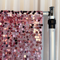 Rideau Moderne Grand Paillettes Dorées Argentées 18mm Tissu Maille à Paillettes Panneau Décoratif pour Mariage Événement Fête Toile de Fond