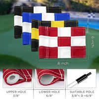Ensemble de drapeaux de golf à carreaux professionnels, drapeaux de putting pour l'entraînement au golf, équipement d'entraînement au golf en nylon durable