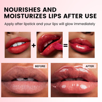 Minyak Bibir Menghidrasi, Pelembap, Mengkilap, Transparan, Mempertebal, Berwarna, untuk Perawatan Bibir Kering