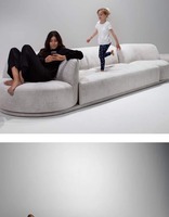 Nouveau groupe de canapés en tissu rotatif créatif simple et luxueux de Milan, combinaison de modules de salon design