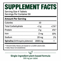 Comprimés de Spiruline Clean Label Végétaliens Sans Gluten à Base de Plantes pour les Régimes Alimentaires Modernes Fournisseur en Gros Marque Blanche