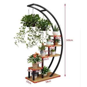 Estante de Exhibición de Flores para <span class=keywords><strong>Interior</strong></span> y Jardín, Soporte de Madera para Balcón - Product Image 5