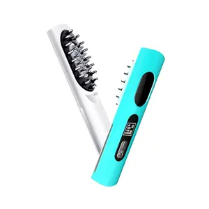 Wholesale Anti Hair Loss Red Light Therapy Infrared RF EMS Vibration Scalp Massage Brush Electric Laser Hair Growth Comb