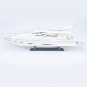 SUNSEEKERR MANHATTAN 60 Acacia Wooden Speed Boat Model Handcrafted Painted Modern Vietnamese <b>Yacht</b> Design European Decorative - Product Image 1