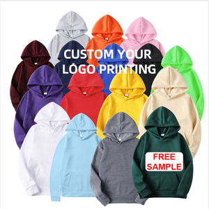 OEM Service Plain Blank Essentials Pullover Polyester Fleece Unisex Custom Logo Puff Printing Men's Hoodies Sweatshirts