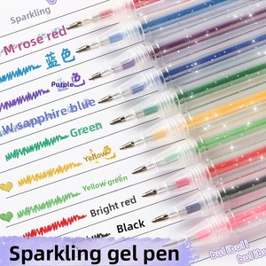 Set di 8/12/18/24/36/48 <span class=keywords><strong>Penne</strong></span> Gel Glitterate <span class=keywords><strong>Colorate</strong></span> di Alta Qualità per Bambini, <span class=keywords><strong>Penne</strong></span> Liquide Multicolore Cangianti e Brillanti - Product Image 4