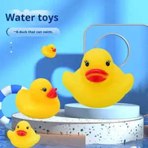 Wholesale Custom Logo Infants Toddlers Swimming <b>Bathing</b> Squeaking Sounds Plastic Little Yellow Duck Toys - Product Image 2