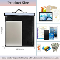 OEM sac de protection étanche personnalisé pour porte-clés sac pour ordinateur portable grand sac Faraday bloquant le signal pour documents sac ignifuge pour documents