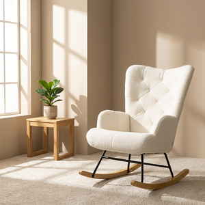Wholesale Comfortable <strong>Sherpa</strong> Rocking <strong>Chair</strong> for Living Room Bedroom Apartment Hotel Outdoor Villa Luxury Reclining Design - Product Image 1