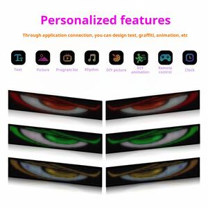 לוח תצוגה דיגיטלי עם תאורת LED דינמית בצורת עין של שטן, עם אנימציית הבהוב, מתאים לתערוכות חיצוניות, בעל דירוג IP54, נשלט מרחוק באמצעות בלוטות'. - Product Image 6