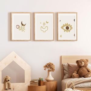 Wood A4 & A3 Rustic Poster <b>Frames</b> for 6x8 Pictures <b>Black</b> Color UV Printing Customizable Sizes Set of 34,6 - Product Image 3