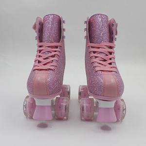 <span class=keywords><strong>โรล</strong></span>เลอร์สเกตสไตล์<span class=keywords><strong>ย</strong></span>้อนยุคแวววาวที่มีสีชมพูล้อไฟ LED และโบว์อุปกรณ์เสริมโรลเลอร์เบลดสไตล์วินเทจสำหรับเด็กผู้หญิง - Product Image 2