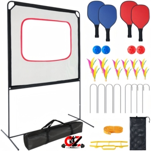 CZFIT Set de Juegos al Aire Libre: Set Combinado de Pickleball y Bádminton, Raqueta de Tenis, Bolsa para Pelotas, Entretenimiento Familiar - Product Image 4