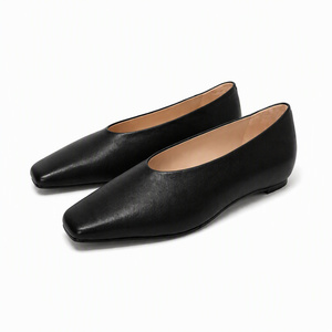 <span class=keywords><strong>Ballerine</strong></span> in Vera Pelle OEM ODM con <span class=keywords><strong>Punta</strong></span> Affusolata, Morbide e Comode, Scarpe Basse Slip-On per Ufficio da Donna - Product Image 1