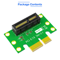 Nouvelle carte adaptateur PCIE 1X 90 degrés pour châssis de serveur 1U/2U, protection de boîtier d'ordinateur, impedance haute fréquence, GPU plaqué or