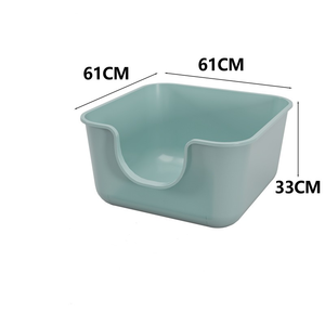 Arenero semicerrado extragrande al por mayor para gatos, de plástico a prueba de salpicaduras, de alta capacidad, fácil de limpiar, inodoro ecológico para mascotas - Product Image 4