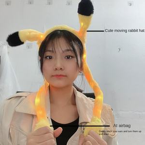 عصابات رأس مضيئة بتقنية LED مع آذان أرنب متحركة، إكسسوار شعر لطيف للمهرجانات والحفلات وعيد الفصح - Product Image 3