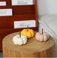 Décoration de meuble à vin pour salon, ornements créatifs en céramique en forme de citrouille de style campagnard américain, figurines minimalistes en porcelaine en forme de citrouille