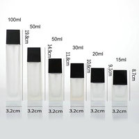 Flacons de lotion en verre transparent et givré classiques de 100 ml, emballages de soins de la peau de luxe personnalisés OEM/ODM