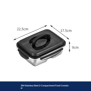 Boîtes à lunch en acier inoxydable 304 de haute qualité pour la conservation des aliments, étanches et hermétiques, vente en gros 2026 - Product Image 3