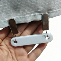 Clip en fer pour rideau vertical anti-vent et anti-moustiques, avec bande de poids anti-ligne de descente et deux trous, pour tissu de tente