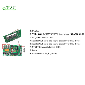 Controlador de Tiempo TM-18 de 4 Dígitos con Monedero USB, Placa de Control de Conteo de Tiempo Capaz de Controlar 2 Conjuntos de Dispositivos, Inglés, 1 Año de Garantía - Product Image 5