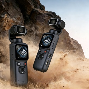 Caméra portable stabilisée 4K, caméra de poche WiFi 64MP, caméra vidéo Vlog, caméra d'action de poche, caméscope avec suivi du visage - Product Image 1