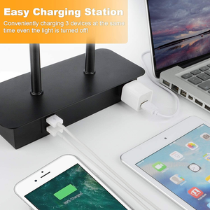 3-cách Dimmable điều khiển cảm ứng đèn với cổng USB và AC Ổ cắm điện hiện đại cạnh giường ngủ đầu giường khách sạn vải bóng đèn bàn - Product Image 4